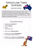Vorschau - Aufgabenkarten - Portfolio zum Thema Australien - Seite 2