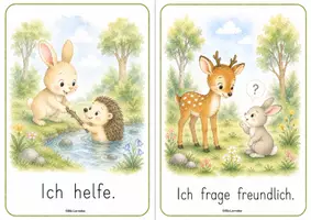 Vorschau - Arbeitsblätter - Gesprächskarten, Geschichte und Ausmalbilder für Kindergarten und Vorschule | Sozialkompetenz fördern | Friedenserziehung - Materialpaket - Seite 3