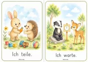 Vorschau - Arbeitsblätter - Gesprächskarten, Geschichte und Ausmalbilder für Kindergarten und Vorschule | Sozialkompetenz fördern | Friedenserziehung - Materialpaket - Seite 3