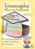 Vorschau - Mal- und Bastelvorlagen - Sommerferien Grundschule - Erinnerungshut zum Schuljahresende basteln | Reflexion & Rückblick | Kunst Klasse 2 Sommer, Kunst Klasse 3 Sommer - Deckblatt