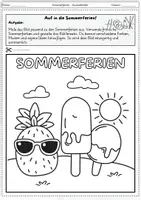 Vorschau - Arbeitsblätter - Auf in die Sommerferien! Ausmalbilder (Vorlagen) - Seite 3