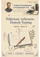 Vorschau - Arbeitsblätter - Fehlertexte verbessern Klasse 7-8: Arbeitsblätter - Deckblatt