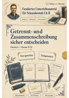 Vorschau - Stationenlernen - Getrennt- und Zusammenschreibung Klasse 9-10: Arbeitsblätter - Deckblatt