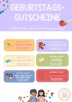 Vorschau - Bildkarten - Geburtstagsritual / Geburtstagsgutscheine / Gutscheine Geburtstag - Deckblatt