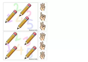 Aperçu - Apprentissages en autonomie - Cartes à pinces sur la rentrée : Dénombrement 1-5 - Page 2
