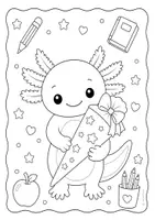 Vorschau - Arbeitsblätter - Axolotlklasse Ausmalbilder zur Einschulung - Seite 3
