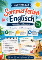 Vorschau - Arbeitsblätter - Laufdiktat Sommerferien – Englisch | Klasse 3–6 | 3-fach differenziert - Deckblatt