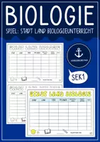 Vorschau - Arbeitsblätter - Stadt, Land, Biologie: Spiel für den Schulstart & Vertretungstunden - Deckblatt