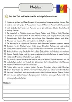Vorschau - Arbeitsblätter - Moldau Lesetext einfach verständlich mit Aufgaben + Lösungen und Wortspeicher Leseverstehen - Seite 3