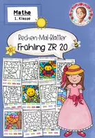Vorschau - Arbeitsblätter - Rechenmalblätter Frühling Klasse 1 | Mathe ZR 20 - Deckblatt