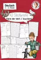 Vorschau - Arbeitsblätter - Tiere der Welt Steckbriefe | Zootiere Sachunterricht Klasse 2-4 - Deckblatt