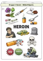 Vorschau - Arbeitsblätter - Illegale Drogen Arbeitsblatt Heroin Kokain Ecstasy Crystal Meth Wirkung AB6 - Seite 2