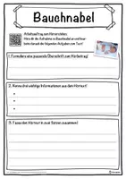Vorschau - Unterrichtsreihen - Bauchnabel Lückentext mit Wortspeicher Hörverstehen und Suchsel - Seite 3