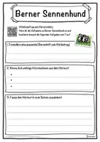 Vorschau - Unterrichtsreihen - Berner Sennenhund Lückentext mit Wortspeicher Hörverstehen und Suchsel - Seite 3