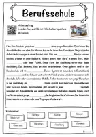 Vorschau - Unterrichtsreihen - Berufsschule Lückentext mit Wortspeicher Hörverstehen und Suchsel - Seite 1