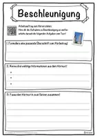 Vorschau - Unterrichtsreihen - Beschleunigung Lückentext mit Wortspeicher Hörverstehen und Suchsel - Seite 3