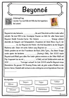 Vorschau - Unterrichtsreihen - Beyoncé Lückentext mit Wortspeicher Hörverstehen und Suchsel - Seite 1