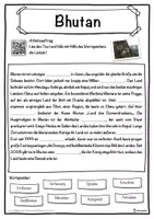 Vorschau - Unterrichtsreihen - Bhutan Lückentext mit Wortspeicher Hörverstehen und Suchsel - Seite 1