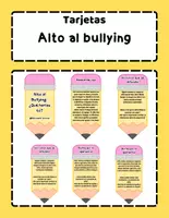 Vista previa - Tarjetas / Manipulativos - Tarjetas alto al bullying - Portada