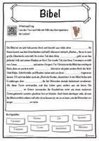 Vorschau - Unterrichtsreihen - Bibel Lückentext mit Wortspeicher Hörverstehen und Suchsel - Seite 1