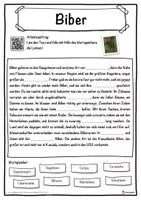 Vorschau - Unterrichtsreihen - Biber Lückentext mit Wortspeicher Hörverstehen und Suchsel - Seite 1