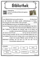Vorschau - Unterrichtsreihen - Bibliothek Lückentext mit Wortspeicher Hörverstehen und Suchsel - Seite 1