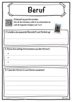 Vorschau - Unterrichtsreihen - Beruf Lückentext mit Wortspeicher Hörverstehen und Suchsel - Seite 3