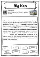 Vorschau - Unterrichtsreihen - Big Ben Lückentext mit Wortspeicher Hörverstehen und Suchsel - Seite 1