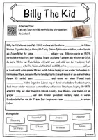 Vorschau - Unterrichtsreihen - Billy The Kid Lückentext mit Wortspeicher Hörverstehen und Suchsel - Seite 1
