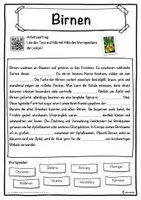 Vorschau - Unterrichtsreihen - Birnen Lückentext mit Wortspeicher Hörverstehen und Suchsel - Seite 1