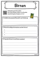 Vorschau - Unterrichtsreihen - Birnen Lückentext mit Wortspeicher Hörverstehen und Suchsel - Seite 3