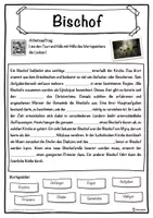 Vorschau - Unterrichtsreihen - Bischof Lückentext mit Wortspeicher Hörverstehen und Suchsel - Seite 1