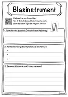 Vorschau - Unterrichtsreihen - Blasinstrument Lückentext mit Wortspeicher Hörverstehen und Suchsel - Seite 3