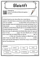 Vorschau - Unterrichtsreihen - Bleistift Lückentext mit Wortspeicher Hörverstehen und Suchsel - Seite 1