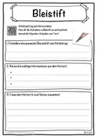 Vorschau - Unterrichtsreihen - Bleistift Lückentext mit Wortspeicher Hörverstehen und Suchsel - Seite 3