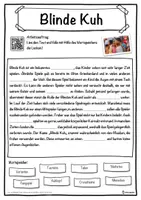 Vorschau - Unterrichtsreihen - Blinde Kuh Lückentext mit Wortspeicher Hörverstehen und Suchsel - Seite 1
