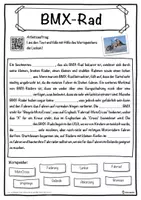Vorschau - Unterrichtsreihen - BMX-Rad Lückentext mit Wortspeicher Hörverstehen und Suchsel - Seite 1