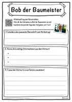 Vorschau - Unterrichtsreihen - Bob der Baumeister Lückentext mit Wortspeicher Hörverstehen und Suchsel - Seite 3