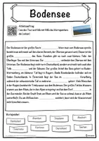 Vorschau - Unterrichtsreihen - Bodensee Lückentext mit Wortspeicher Hörverstehen und Suchsel - Seite 1