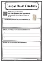 Vorschau - Unterrichtsreihen - Caspar David Friedrich Lückentext mit Wortspeicher Hörverstehen und Suchsel - Seite 3
