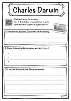 Vorschau - Unterrichtsreihen - Charles Darwin Lückentext mit Wortspeicher Hörverstehen und Suchsel - Seite 3