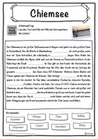 Vorschau - Unterrichtsreihen - Chiemsee Lückentext mit Wortspeicher Hörverstehen und Suchsel - Seite 1