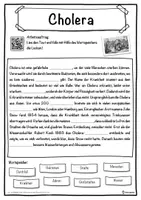 Vorschau - Unterrichtsreihen - Cholera Lückentext mit Wortspeicher Hörverstehen und Suchsel - Seite 1