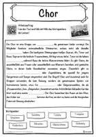 Vorschau - Unterrichtsreihen - Chor Lückentext mit Wortspeicher Hörverstehen und Suchsel - Seite 1