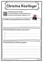 Vorschau - Unterrichtsreihen - Christine Nöstlinger Lückentext mit Wortspeicher Hörverstehen und Suchsel - Seite 3