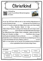 Vorschau - Unterrichtsreihen - Christkind Lückentext mit Wortspeicher Hörverstehen und Suchsel - Seite 1