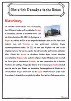 Vorschau - Unterrichtsreihen - Christlich Demokratische Union Lückentext mit Wortspeicher Hörverstehen und Suchsel - Seite 2