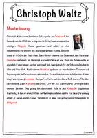 Vorschau - Unterrichtsreihen - Christoph Waltz Lückentext mit Wortspeicher Hörverstehen und Suchsel - Seite 2