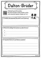 Vorschau - Unterrichtsreihen - Dalton-Brüder Lückentext mit Wortspeicher Hörverstehen und Suchsel - Seite 3