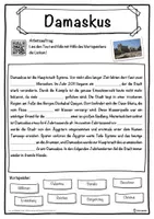 Vorschau - Unterrichtsreihen - Damaskus Lückentext mit Wortspeicher Hörverstehen und Suchsel - Seite 1